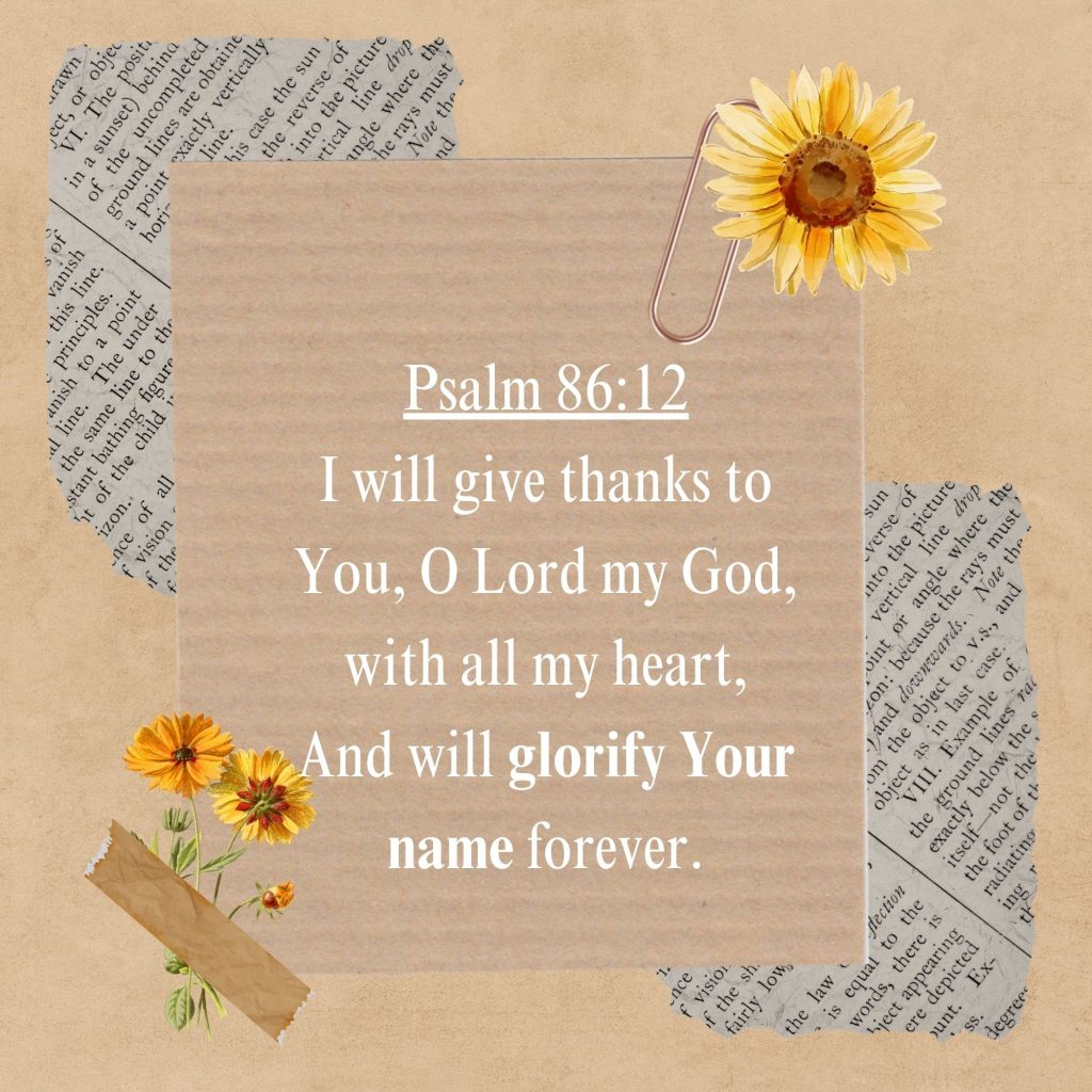 Psalm 86:12 Image