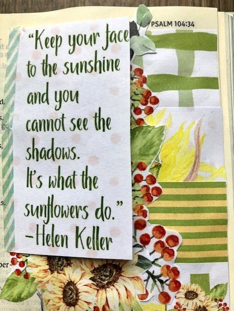 Sunflower - Psalm 104:14 entry
