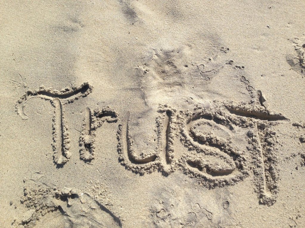 Trust written in the sand