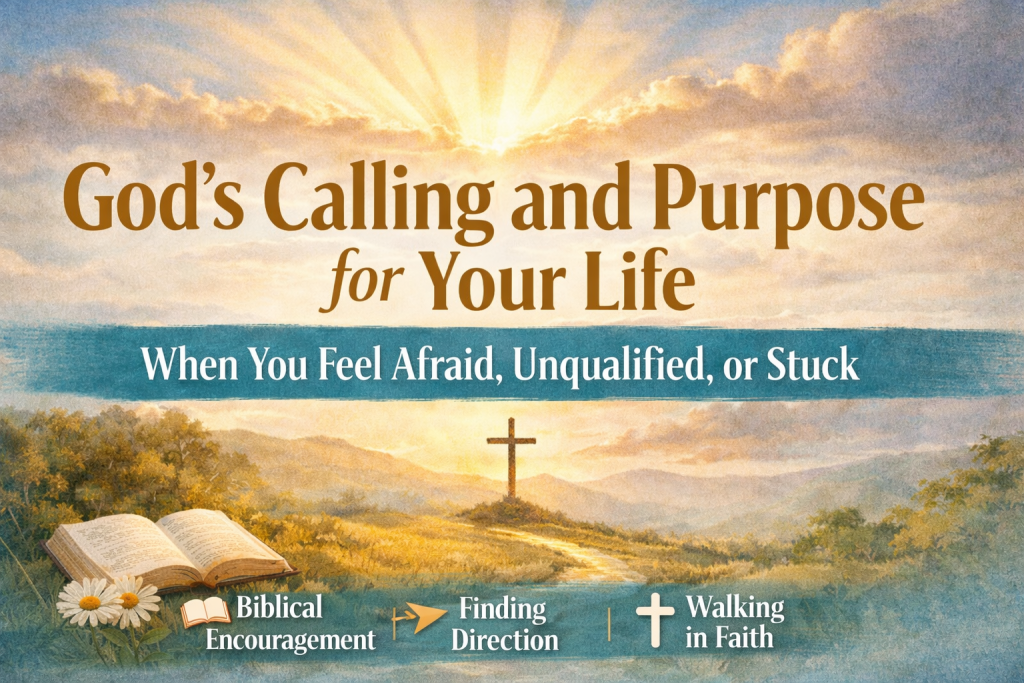 God's Calling and Purpose for Your Life text overlay on scenic background