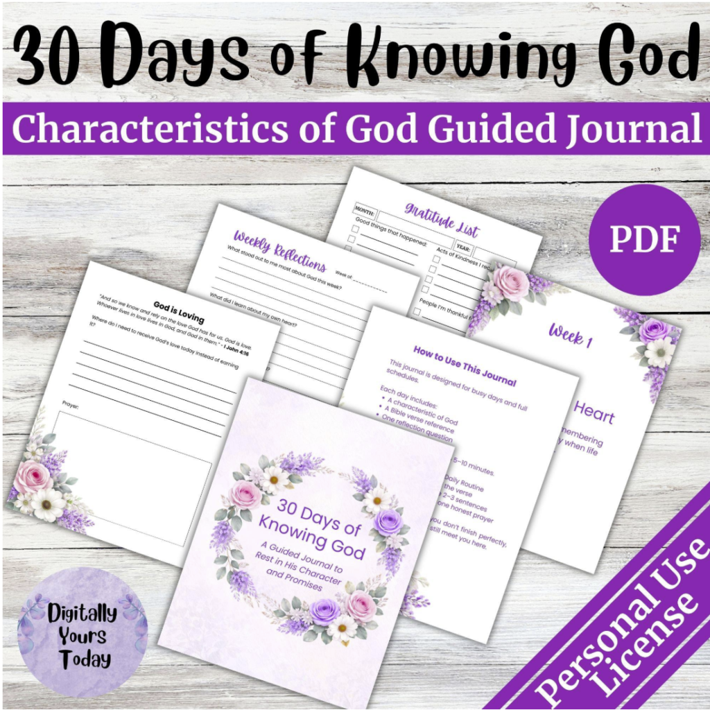 30 Days of Knowing God Guided Journal