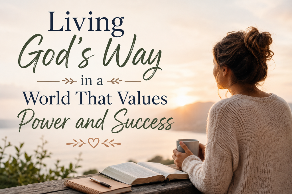 Living God's Way in a World That Values Power and Success text overlay